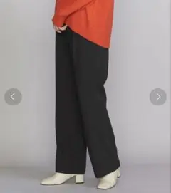 BY ダブルクロス タックストレート パンツ -ウォッシャブル-