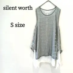 silent worth レディース トップス チュニック チェック グレー S