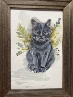 猫の絵画 原画 1点もの手描き アート