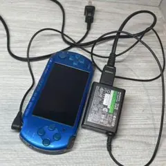 PSP3000 ブルー 本体 アダプター