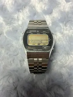 CITIZEN デジタル腕時計 ヴィンテージ クロノグラフ ステンレス