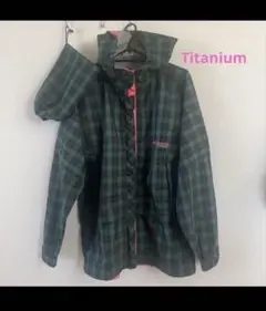 【美品】Columbia(コロンビア) チェック柄マウンテンパーカー 収納袋付き