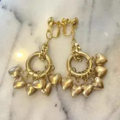 Vintage★一点物かわいいハートイヤリング