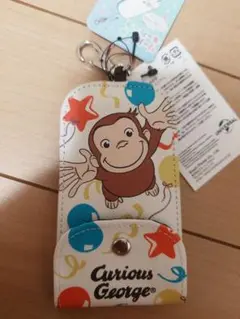 新品☆おさるのジョージ リール付きキーケース鍵カバーランドセル小学生