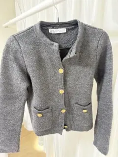 ZARA ゴールドボタンニットカーディガン