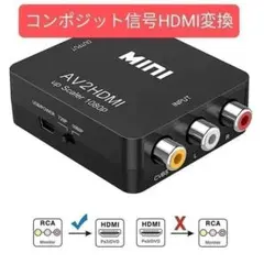 RCA TO HDMI変換コンバーター AV TO HDMI 変換器 1080P