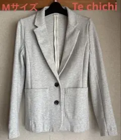 グレー テーラードジャケット スウェット素材