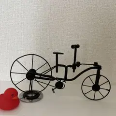 ステンレス製　自転車の置物