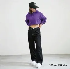 ★ショート丈パーカー★無地★ダンス