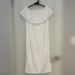 デイライルノアール ホワイト オフショルダー ロング ワンピースのサムネイル