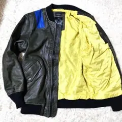 美品/希少 ディーゼル レザージャケット カーキグリーン 本革 ブルゾン