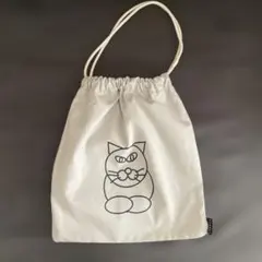 テンベアtembea himaa 猫イラスト キャンバス巾着バッグ - メルカリ