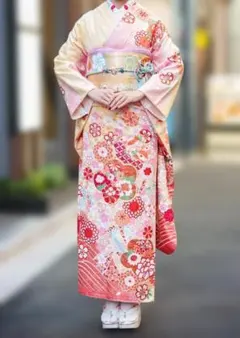 ≪美品≫正絹　振袖9点フルセット【916】【155cm~165cmの方用】