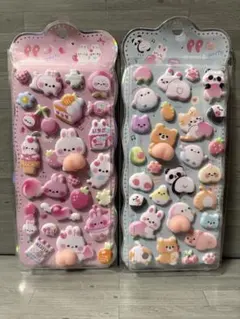 可愛い動物のおしりシール　2枚セット