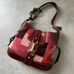 COACH パッチワーク ショルダーバッグ - メルカリ