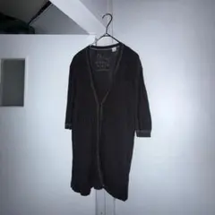 DIESEL 半袖 ニット カーディガンチャコールグレー y2k グランジ