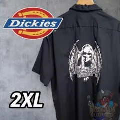 Dickies /DC BRAU US古着バックプリント半袖ワークシャツY343のサムネイル