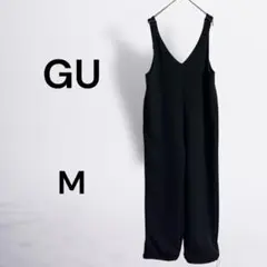 【476】GU サロペットパンツ　サロペットパンツ　ブラック
