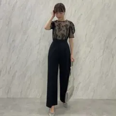 LAGUNAMOON パネルレースドッキングコンビネゾン パンツドレス 結婚式