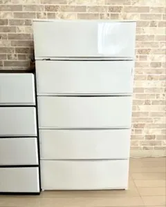 ホワイト木製チェスト 5段 (商品は現地引き取りになります) - メルカリ