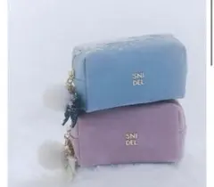 snidel holiday ノベルティ ミラー＆チャーム付きポーチ ピンク