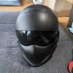 グース仕様】ジェットヘルメット シルバー マスク＆シールド付 マッド