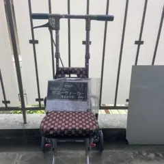 美品 座面付き シルバーカー 折畳式 スカイウォーカーS 島製作所 歩行