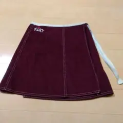 FLIRT　ワインレッド コーデュロイ ミニスカート