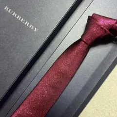 美品　バーバリーロンドン　ネクタイ　赤ピンク　ラメ　派手　結婚式