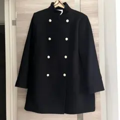【美品】H&M＊スタンドカラーウールライクコート