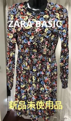 ☆新品未使用☆ ZARA BASIC ウエスト切替　ワンピース　花柄