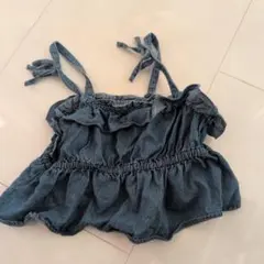 デニムフリルトップス 110　ビスチェ　キャミソール