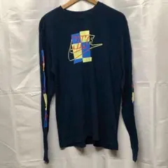 NIKE ナイキ　Tシャツ　長袖　ロンT ロゴプリント　XL 紺色 L1704