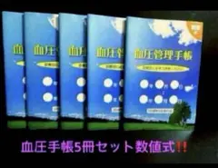 人気‼️血圧管理手帳 数値式 5冊セット❤️書きやすいコンパクトサイズ 血圧手帳
