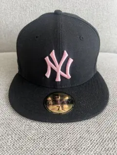 New Era 59fifty ヤンキース キャップ 薄ピンク　7 3/8