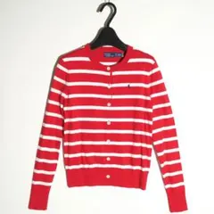 POLO RALPH LAUREN ボーダー コットンブレンド カーディガン