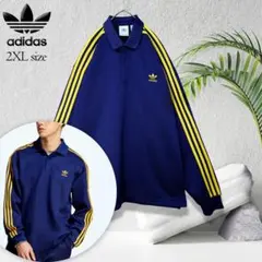 【完売品 美品】アディダスオリジナルス クラシック 長袖ポロシャツ 2XL