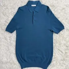 ジョンスメドレー 半袖 ポロシャツ ニット ニットポロ L ネイビー JOHN SMEDLEY ジョンスメドレー ニットポロシャツ/ADRIAN シー
