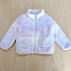 エニィファム　ネコポケット　ボアブルゾン　レインボー　ラベンダー　100