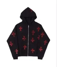 unknownパーカー　十字架　黒紫 UNKNOWN LONDON パーカー 黒 紫 十字架 - メルカリ