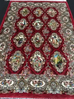 最高級希少作 ペルシャ絨毯 イラン クム産シルク100% 手織り　289万ノット