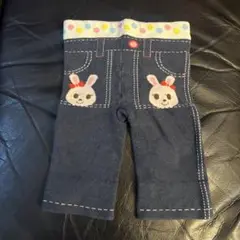 ミキハウス　うさこデニム風パンツ　80サイズ