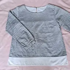 Techichi テチチ ラメ入りボーダートップス シャツ Mサイズ