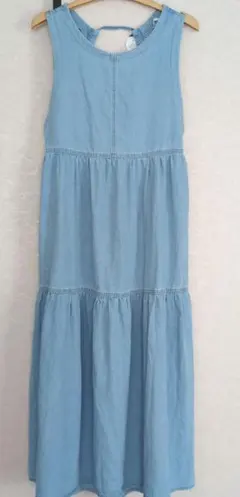 デニムバックリボンワンピース　新品