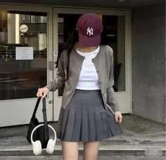 NUGU モカカラー ニットカーディガン