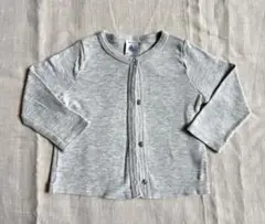 ⭐︎PETIT BATEAU カーディガン 12m/74cm グレー ボタン開閉式