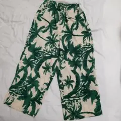葉柄リラックスフィットワイドパンツ 130 コカ