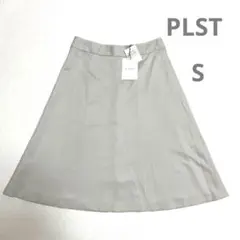 【新品タグ付き】PLST フレアスカート グレージュ オフィス Ｓのサムネイル