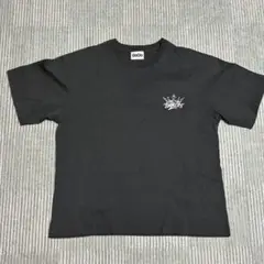 グラフィック刺繍 ブラックTシャツ
