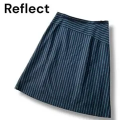 美品✨リフレクトReflect ✨ ストライプ フレアスカート ダークブルー11
